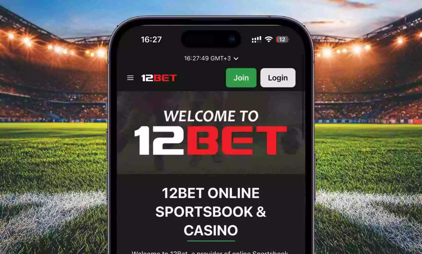 Open the 12bet application in India
