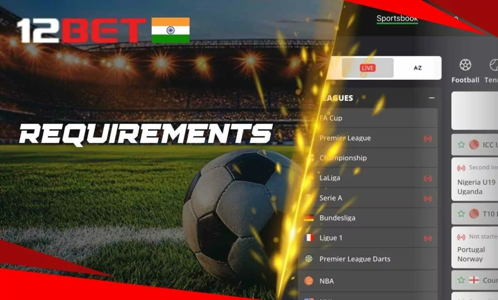 Starting your 12Bet journey in India: Requirements